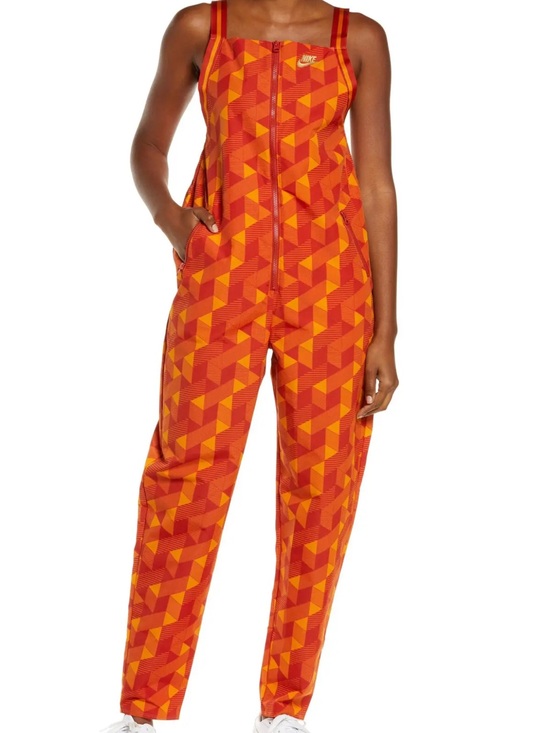 Nike Pants - Nike x Serena Williams Design Crew Tennis Jumpsuit Cinnabar/Gold Geometric L